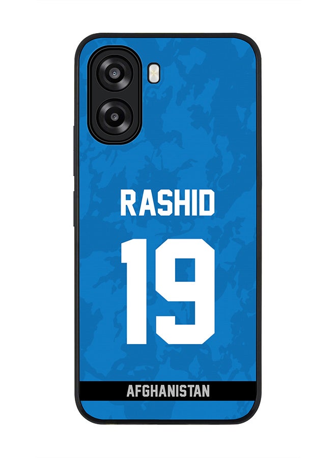 Stylizedd For Oppo A6t 5G / A6t 4G Case,Slim fit Camera Protection, Shockproof Thin Phone cover  - Afghanistan Rashid Khan, Jersey No 19 - Image 1