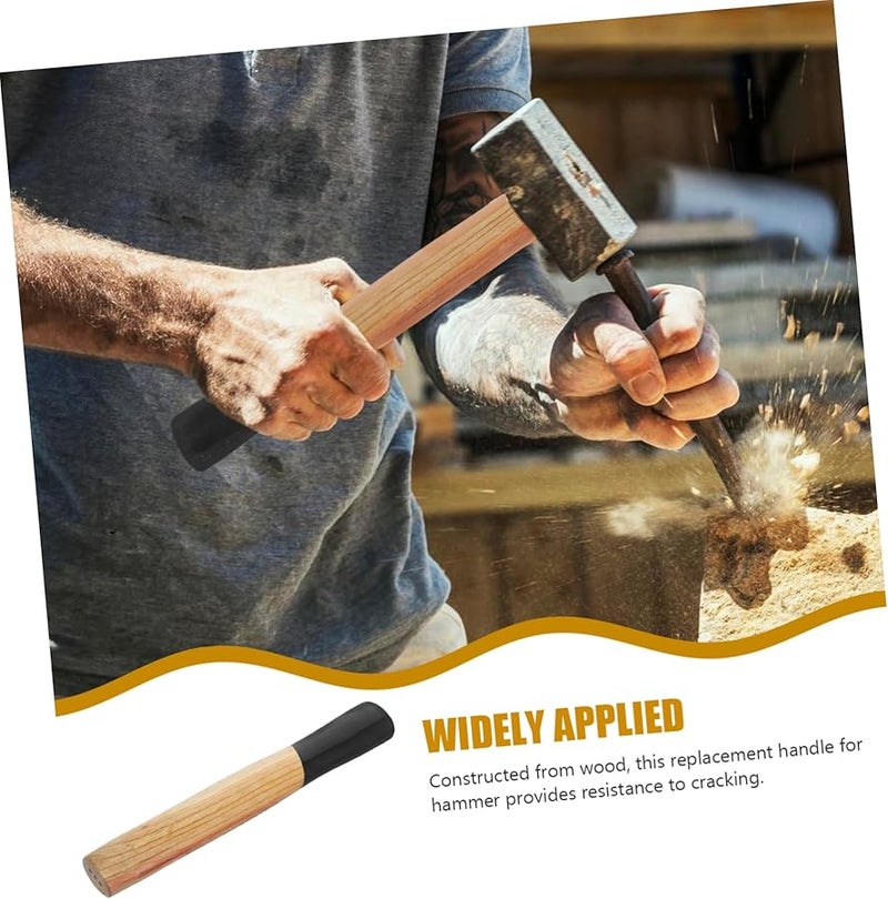 GARVALON 4pcs Hardwood Hammer Handle Replacement Smooth Oval Comfort Grip - Image 3