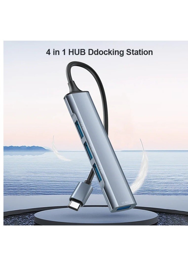 Yesido HB17 4 in 1 USB-C / Type-C Multifunctional Docking Station HUB Adapter - Image 2
