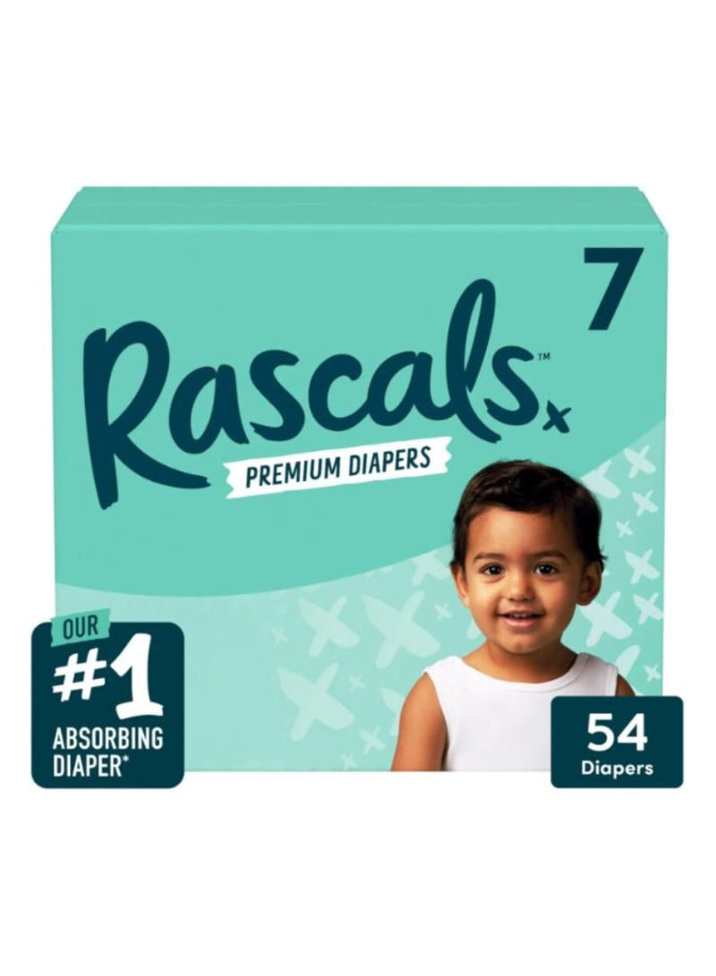 Premium Baby Diapers - Comfortable & Leak-Proof Diaper for Babies 17+ kg - Soft & Gentle Diapers Size 7 - Jumbo Box (54 Count)