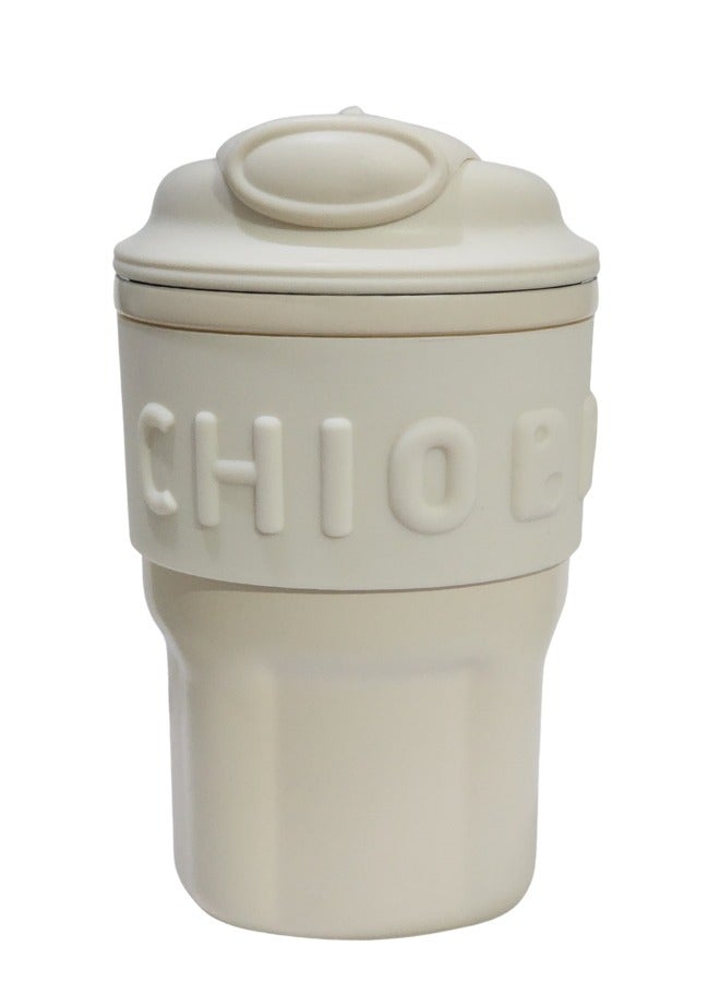 Happy Home Stainless Steel Insulated Coffee Mug  Prolonged Hours Hot & Cold  Anti-Slip Silicone Sleeve Spill Proof & Easy to Sip - 450 ml - Image 2
