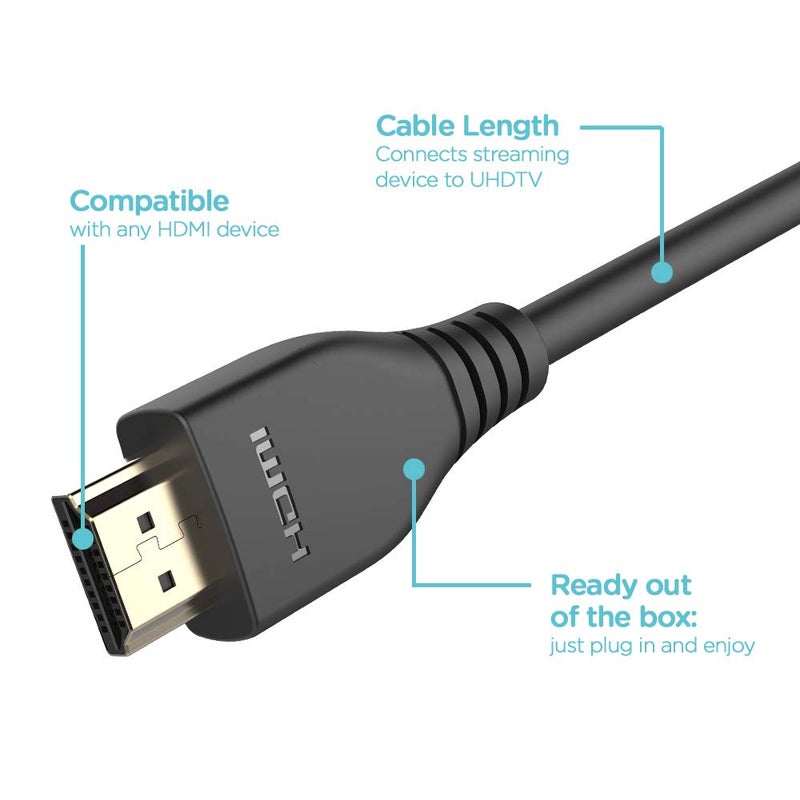 Keymox 8K HDMI Cable 6ft Keymox HDMI 2.1 Cable, 48Gbps Ultra HD High Speed, Support 4K@120Hz & 8K@60Hz, Dynamic HDR,eARC/Ethernet, Compatible with Apple TV,Nintendo Switch,Roku,Xbox Series X/S,PS5,Blu-ray - Image 2