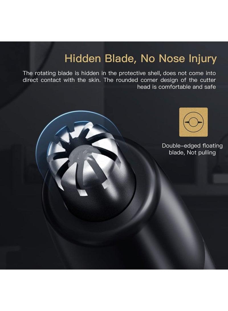 SYOSI Electric Ear and Nose Hair Trimmer Cordless Eyebrow Removal Clipper Razor Shaver Trimmer for Men Women IPX7 Waterproof Type-C Fast Charging with Rechargeable Battery Travel Lock 6000RPM, Black - Image 4