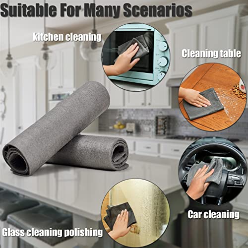 KTT Microfiber Cleaning Cloth,Reusable Thickened Magic Cleaning Cloth.Streak Free Miracle Cleaning Cloth for Home,Window,Mirror Glass and Cars.(12" x 16",8 Pack) - Image 5
