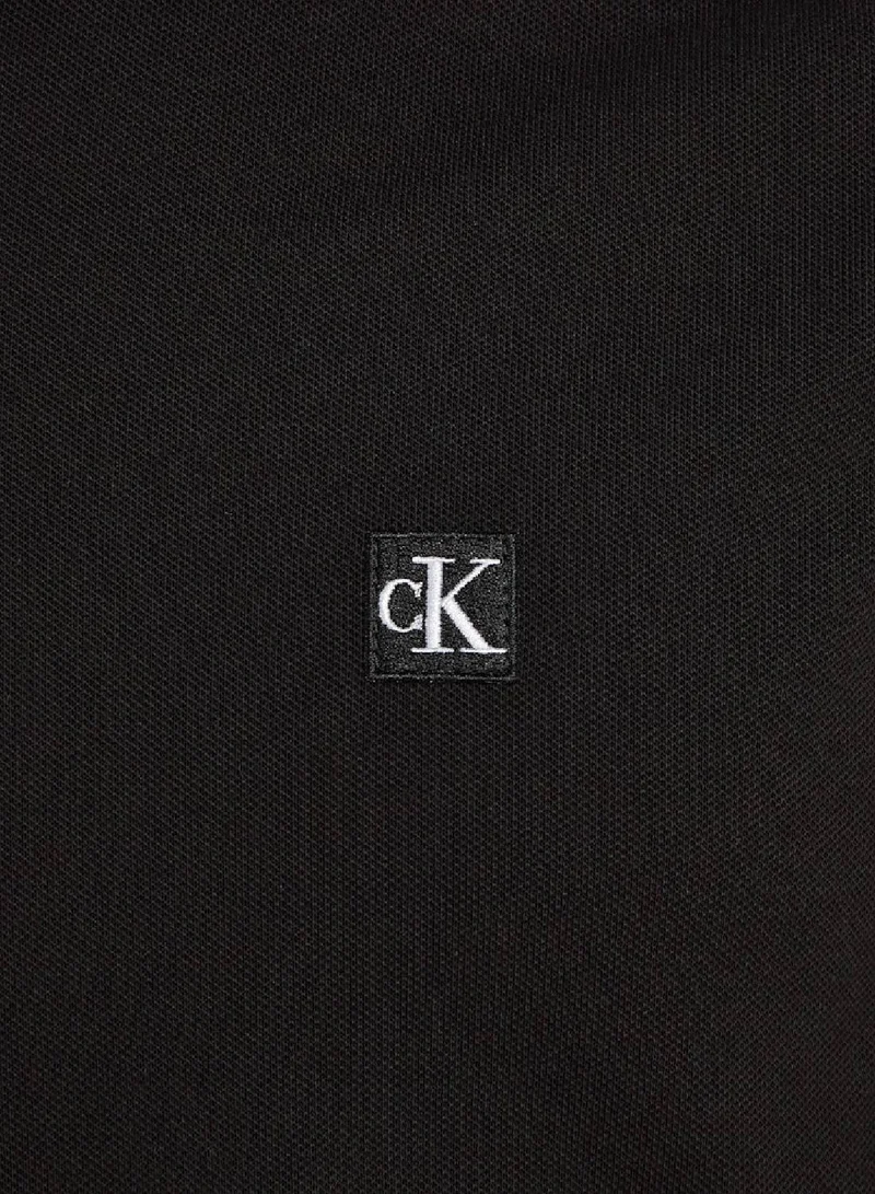 Calvin Klein Jeans Men's Slim Cotton Stretch Polo Shirt -  cotton stretch piqué, Black