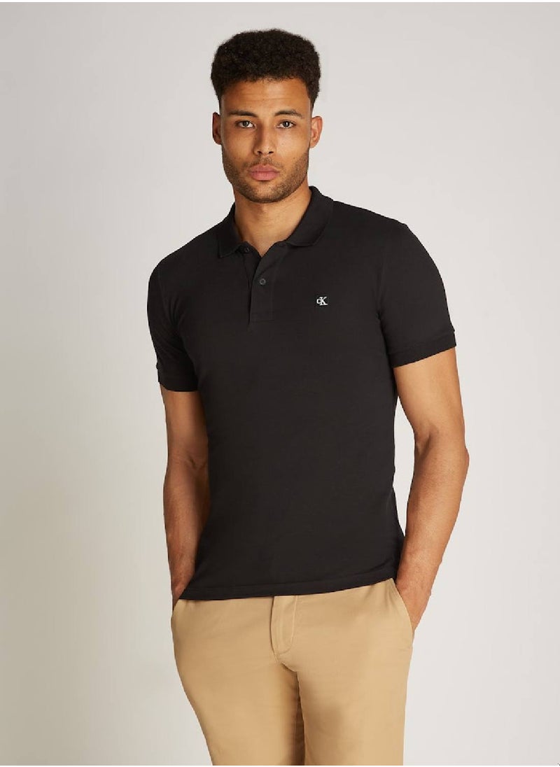 CALVIN KLEIN Slim Cotton Stretch Polo Shirt  - Image 1