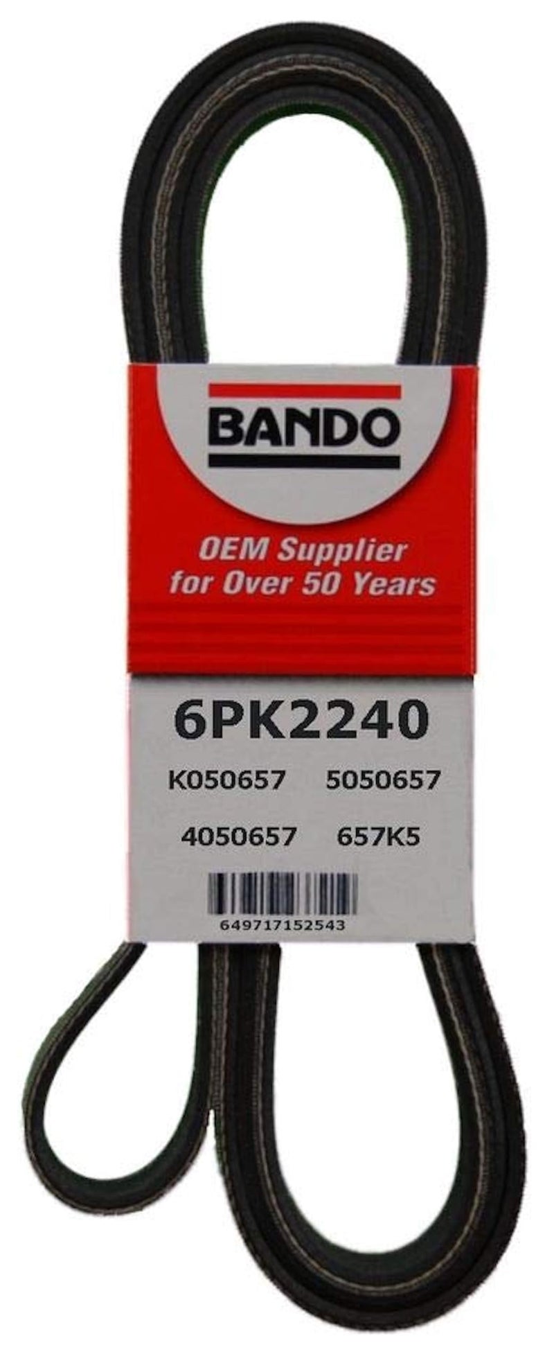 Bando USA 6PK2240 OEM Quality Serpentine Belt 143 x 38 x 1 inches