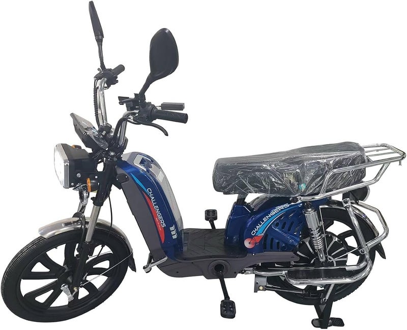 Challengers E140-16A 60V 1000W 16000 AMPS Electric Bike, Blue - Image 1