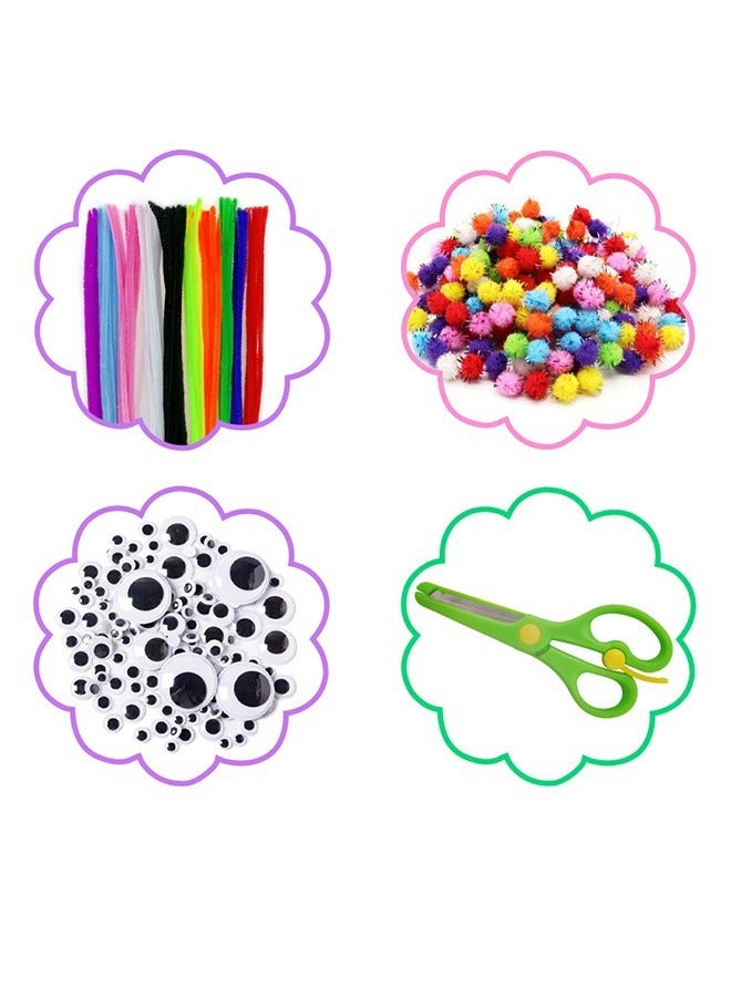 1000-Piece Mega Arts and Craft Colourful Supplies Jar Kit For Kids, 4+ Years - Image 4