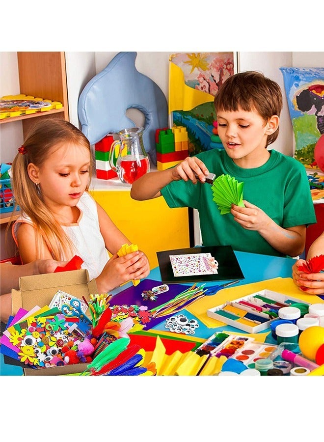 1000-Piece Mega Arts and Craft Colourful Supplies Jar Kit For Kids, 4+ Years - Image 3