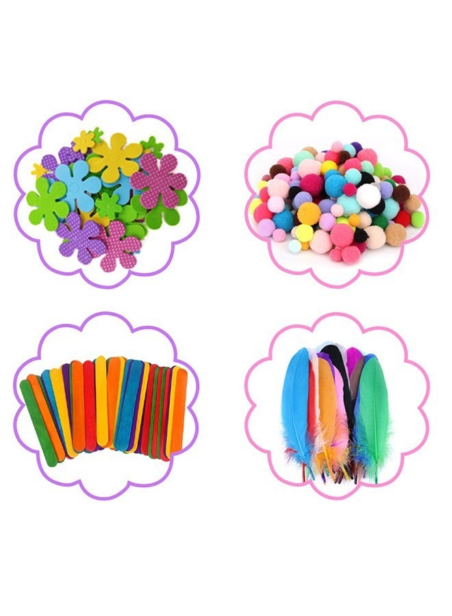 1000-Piece Mega Arts and Craft Colourful Supplies Jar Kit For Kids, 4+ Years - Image 5