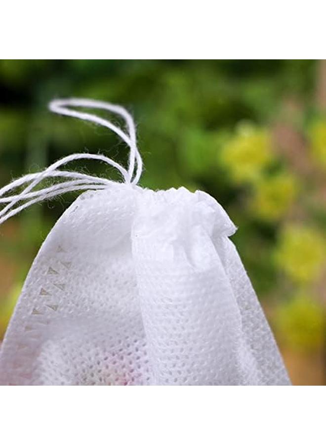 إي سي في في 100 قطعة من أكياس فلتر الشاي برباط للاستعمال مرة واحدة، أكياس من القماش غير المنسوج، أكياس شبكية للغلق، أكياس أكياس القهوة، لأوراق الشاي السائبة، والقهوة، والأعشاب، والتوابل - Image 3