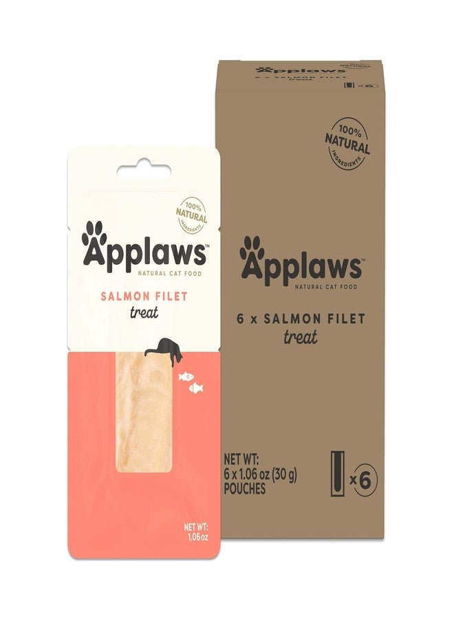 آبلاوس مكافآت أبلاوز الطبيعية للقطط، خالية من الحبوب، مكونة من عنصر واحد، فيليه بروتين كامل، وجبات خفيفة صحية بدون إضافات صناعية (6 × 1.06 أونصة من لحم سمك السلمون الكامل) - Image 1