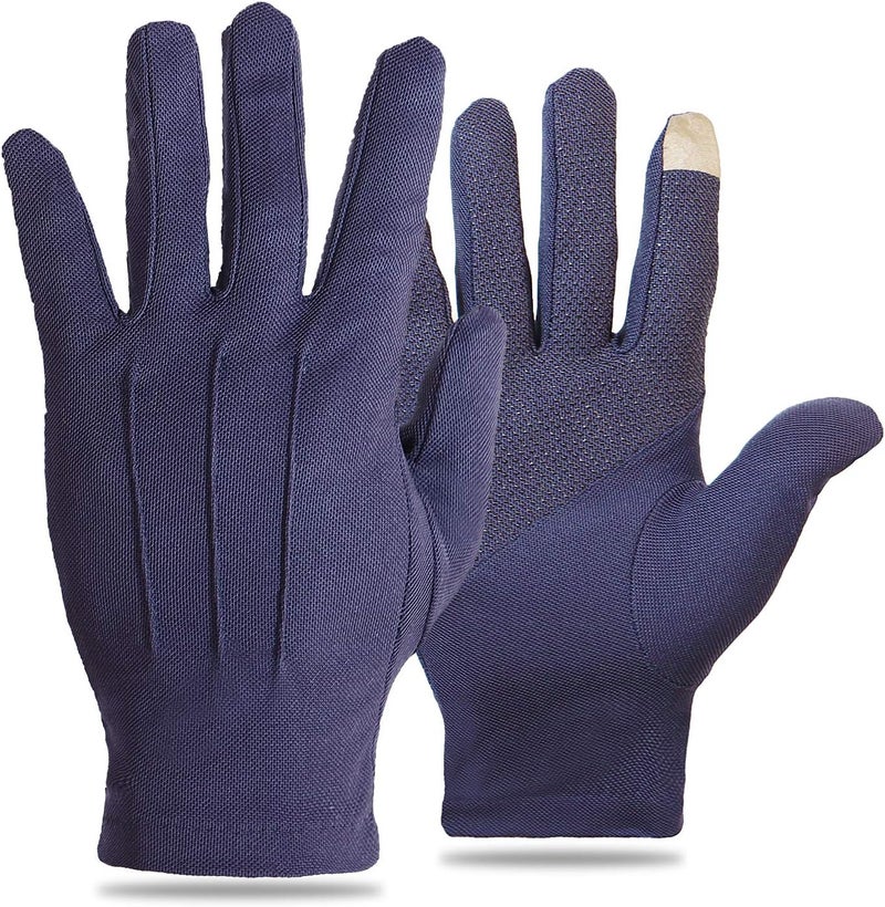 Bienvenu Driving Gloves for Men, Non Slip Touchscreen, Summer Sun Protection Gloves, Navy, One Size - Image 2
