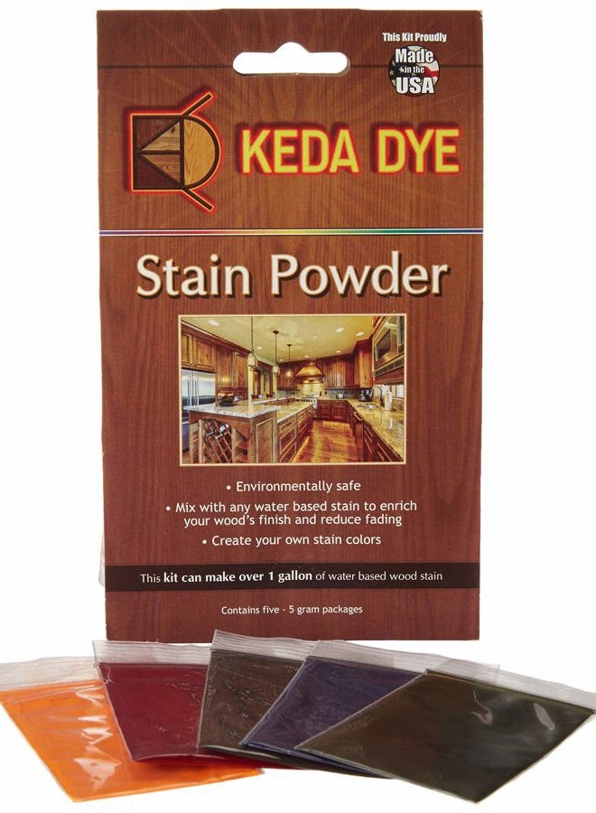 Keda Dye Wood - Aniline 5 Color Kit - Wood Stain Kit - Image 1