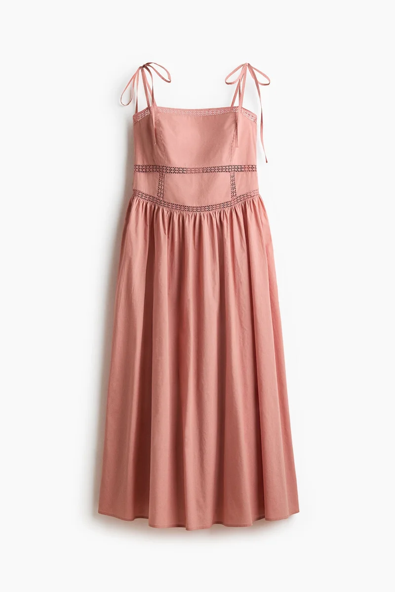 Tie-strap cotton dress