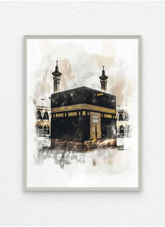 Art Decor Art Decor Framed Islamic Wall Art of Kabah Holy Kabaah Painting Fine Art Wall Décor for Living Room Bedroom Dining Room Office Gifting  - Image 1