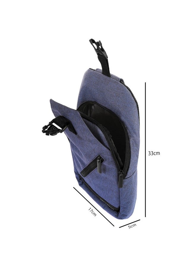 FAMEUS Unisex Sling Crossbody Chest & Shoulder Bag for Men, Women, Boys & Girls with Adjustable Strap for Comfortable Commuting Travel Outdoor Activities (Denim Blue) - Image 3