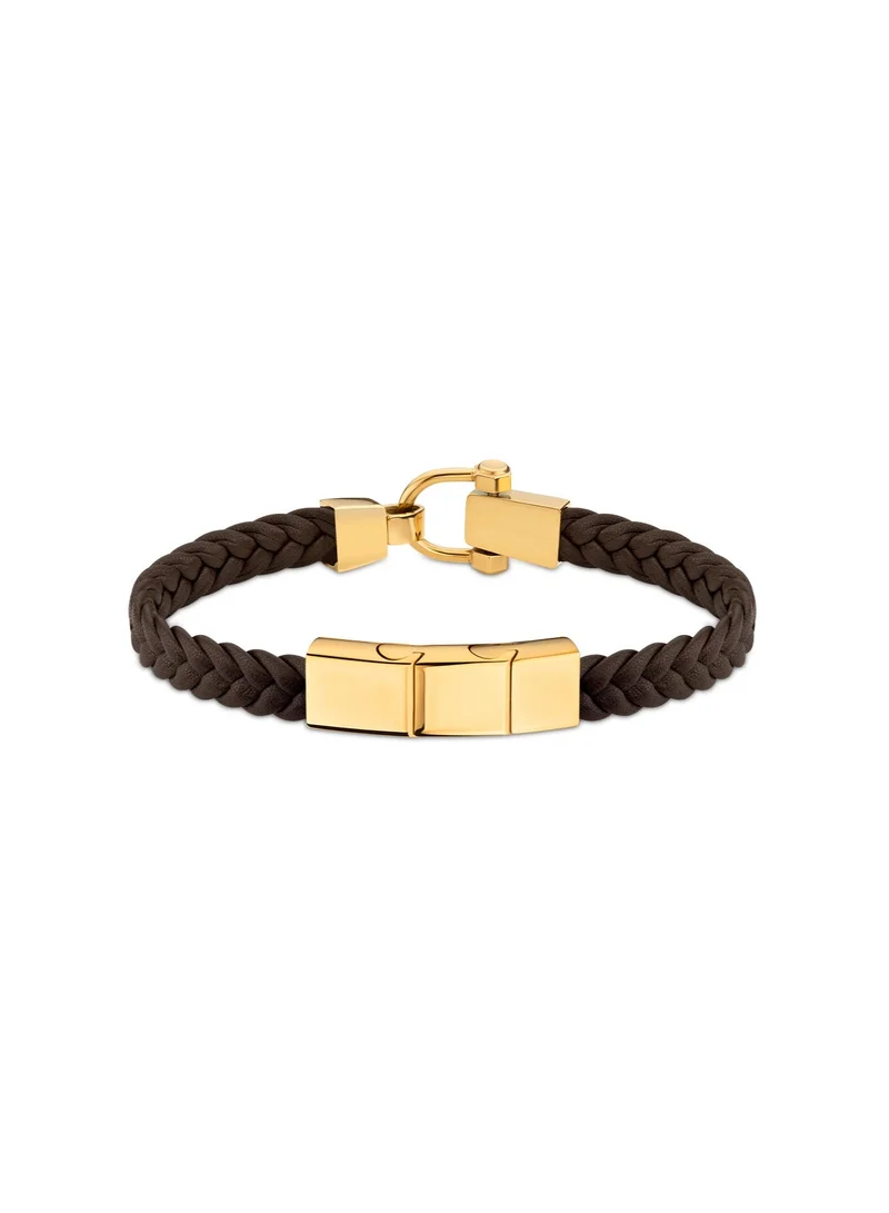 بوليس سوار جلد بني للرجال