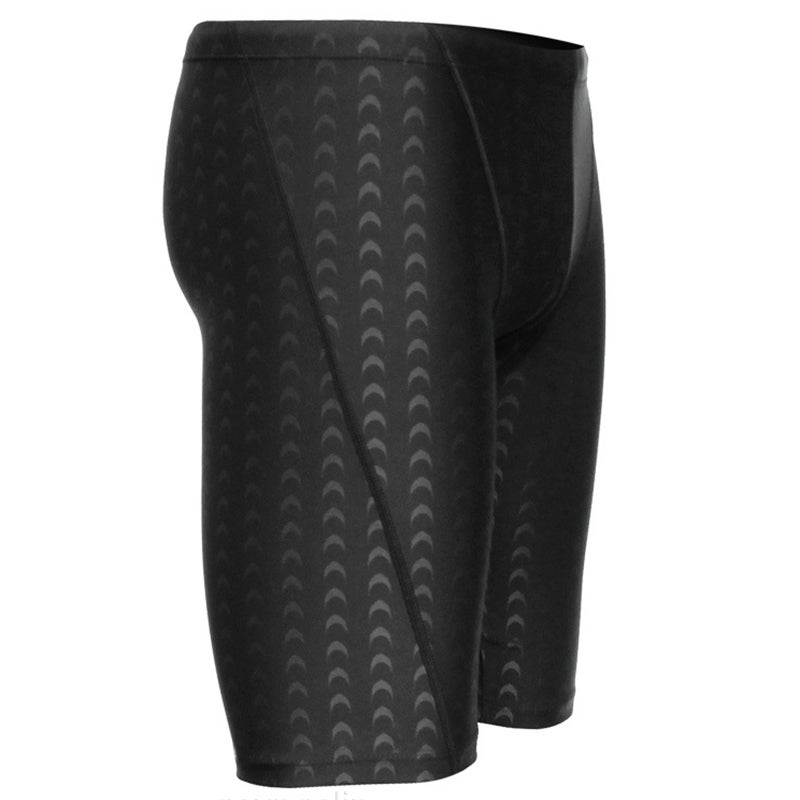 Men Swimsuit Quick Dry Skin Friendly Thin Breathable Men Swimming Trunks for Swimming Diving Riding Black Length 45cm/17.7in - Image 3