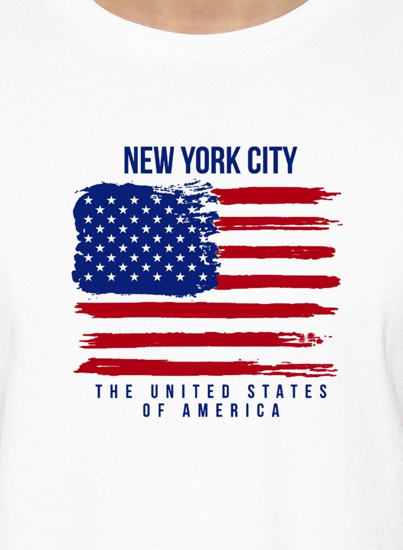 ADRO Men's USA American Flag Printed Cotton T-Shirts (RNR-M-NWW-WH_White_S) - Image 3