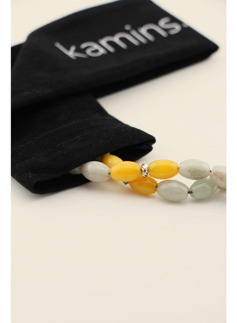 Kamins Collection Light Green Agate& Yellow Jade - Image 2