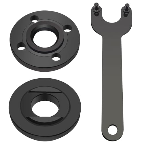 XYQMLY 3 Pcs Angle Grinder Nut Angle Grinder Wrench Kit, 5/8-11 Flange Metal Lock Nut, Angles Grinders Replacement Parts, Compatible with Makita Metabo Dewalt Ryobi Decker 193465-4, 4.5" 5" Grinder Parts - Image 1