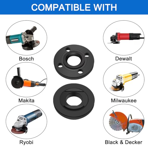 XYQMLY 3 Pcs Angle Grinder Nut Angle Grinder Wrench Kit, 5/8-11 Flange Metal Lock Nut, Angles Grinders Replacement Parts, Compatible with Makita Metabo Dewalt Ryobi Decker 193465-4, 4.5" 5" Grinder Parts - Image 5