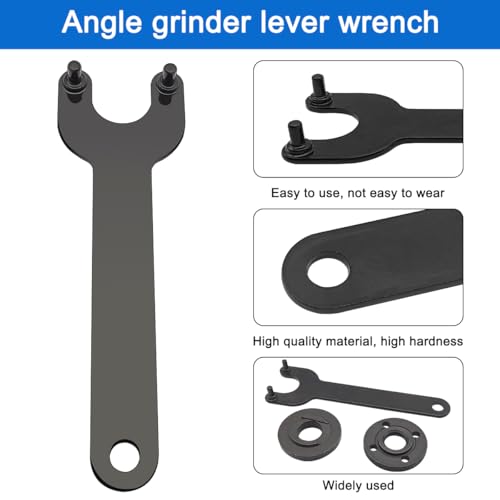 XYQMLY 3 Pcs Angle Grinder Nut Angle Grinder Wrench Kit, 5/8-11 Flange Metal Lock Nut, Angles Grinders Replacement Parts, Compatible with Makita Metabo Dewalt Ryobi Decker 193465-4, 4.5" 5" Grinder Parts - Image 3