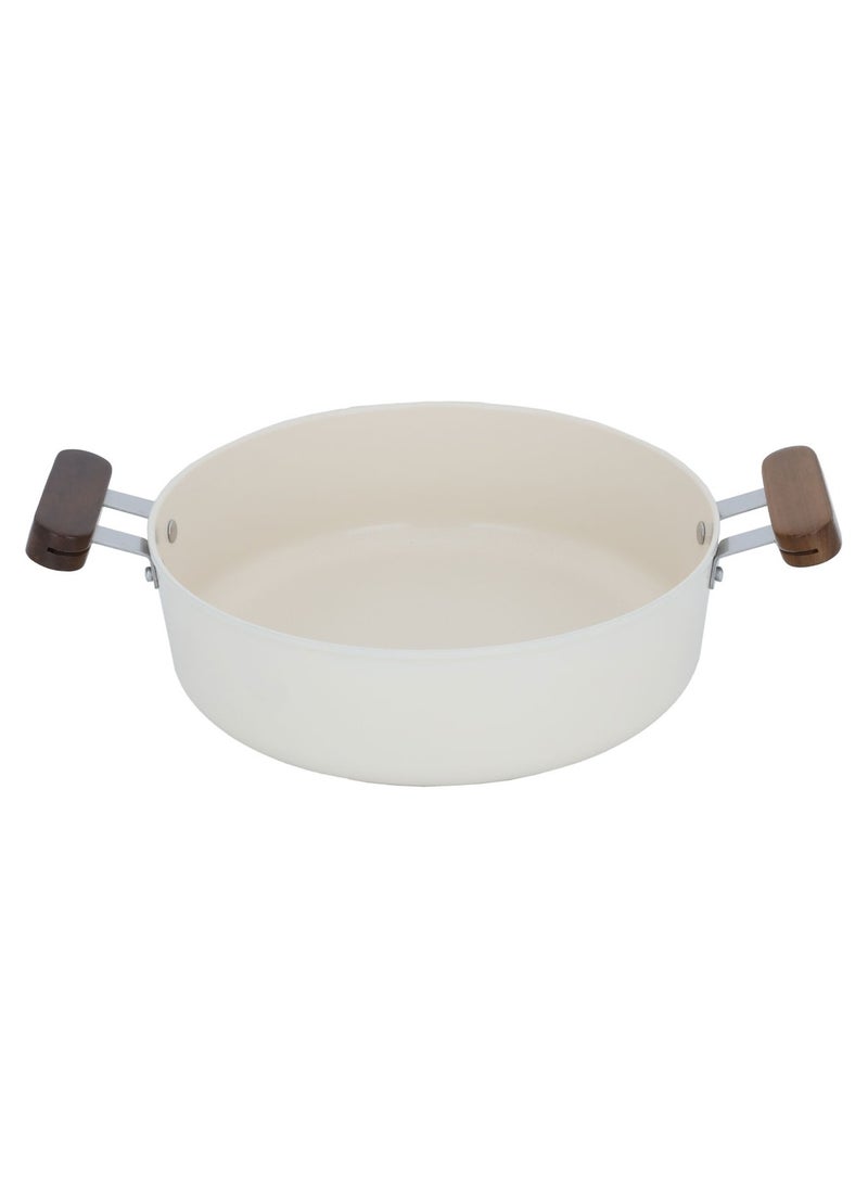 تورنيدو مقلاة تورنادو بيج يد خشب غطاء زجاج 26سم - Image 2