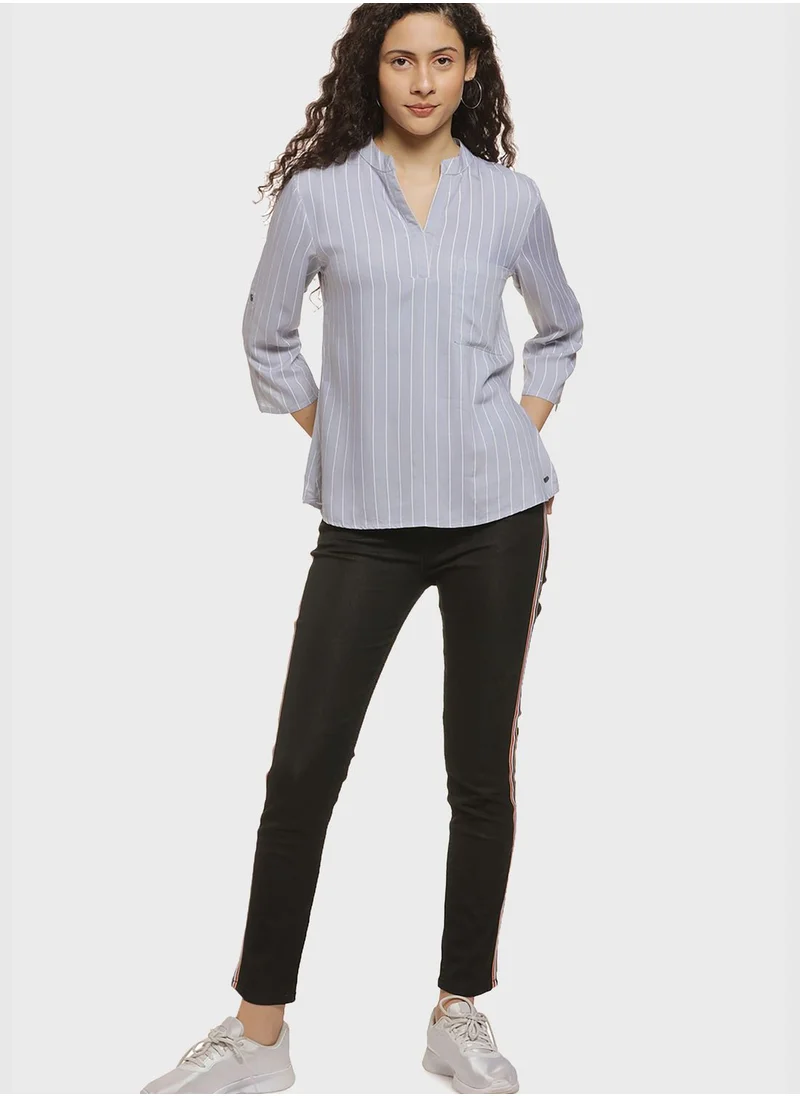 Campus Sutra Jeans with Side Stripes