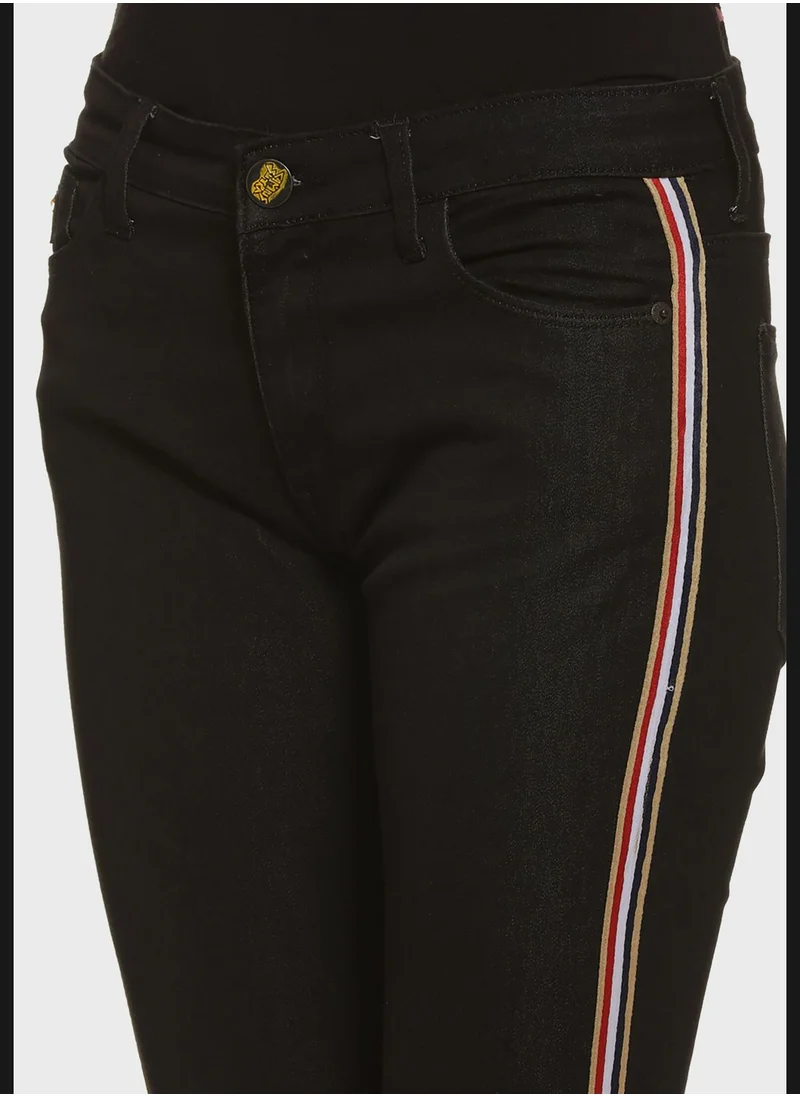 Campus Sutra Jeans with Side Stripes