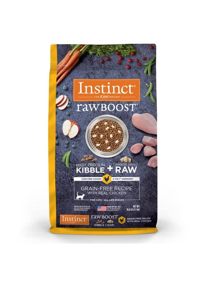Instinct Raw Boost, Natural Dry Cat Food with Freeze Dried Pieces, High Protein, Grain Free Recipe - Real Chicken, 10 lb. Bag - Image 1