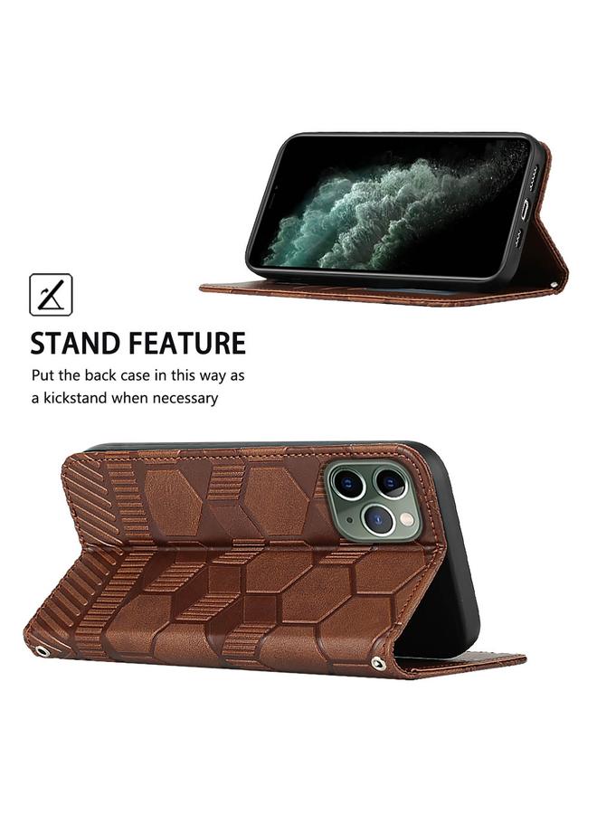 Zaboon Case For iPhone 11 Pro Football Texture Magnetic Leather Flip Phone Case - Image 5