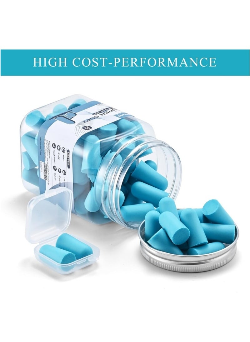 30Pair Soft Foam EarPlugs, 32dB Disposable Sound Blocking Noise Cancelling Ear Plugs for Sleeping/Concerts Loud Music/Shooting Guns/Work Construction, Hearing Safety Protection (Blue) - Image 4