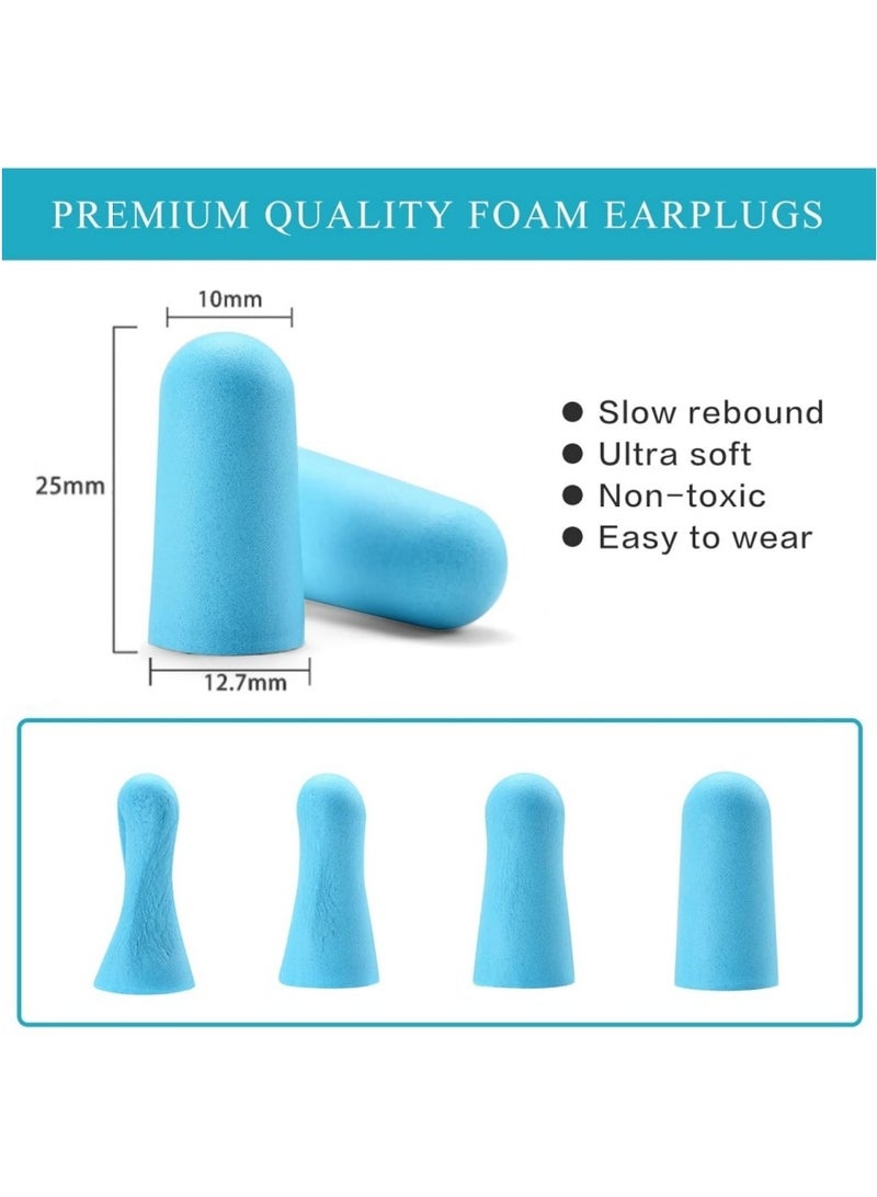 30Pair Soft Foam EarPlugs, 32dB Disposable Sound Blocking Noise Cancelling Ear Plugs for Sleeping/Concerts Loud Music/Shooting Guns/Work Construction, Hearing Safety Protection (Blue) - Image 3