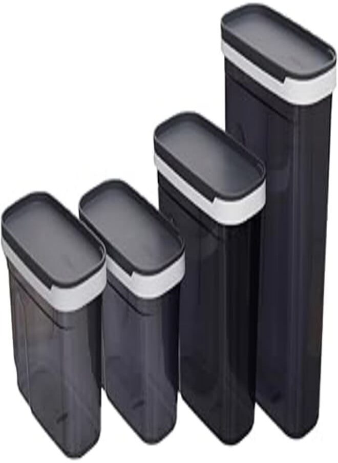 AKSA Aksa Mono Plastic Pantry Set of 4 Pieces - Transparent 