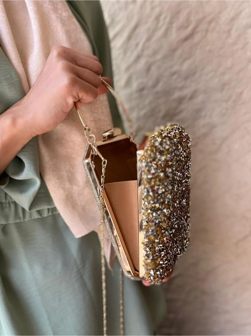 Çanta Trend Bag Trend Long Chain Strap Vertical Evening Bag