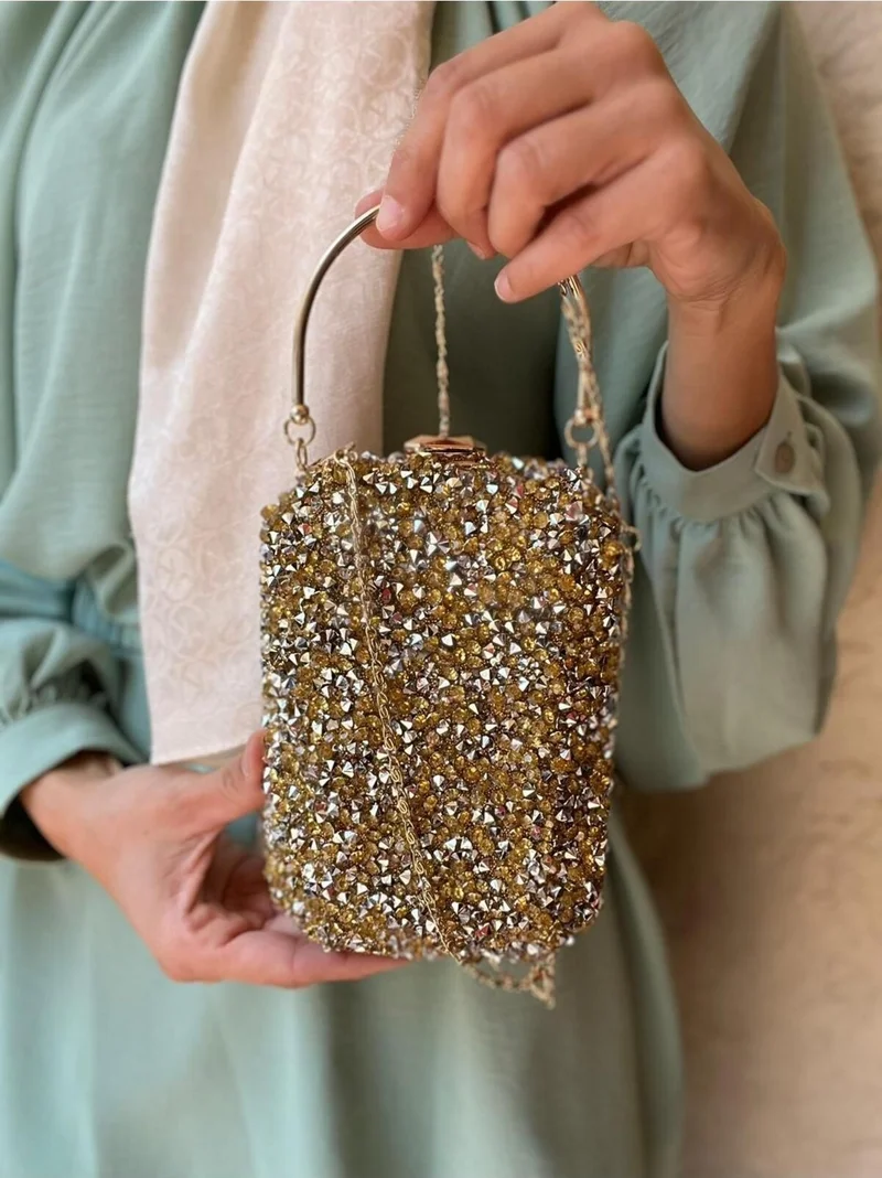 Çanta Trend Bag Trend Long Chain Strap Vertical Evening Bag