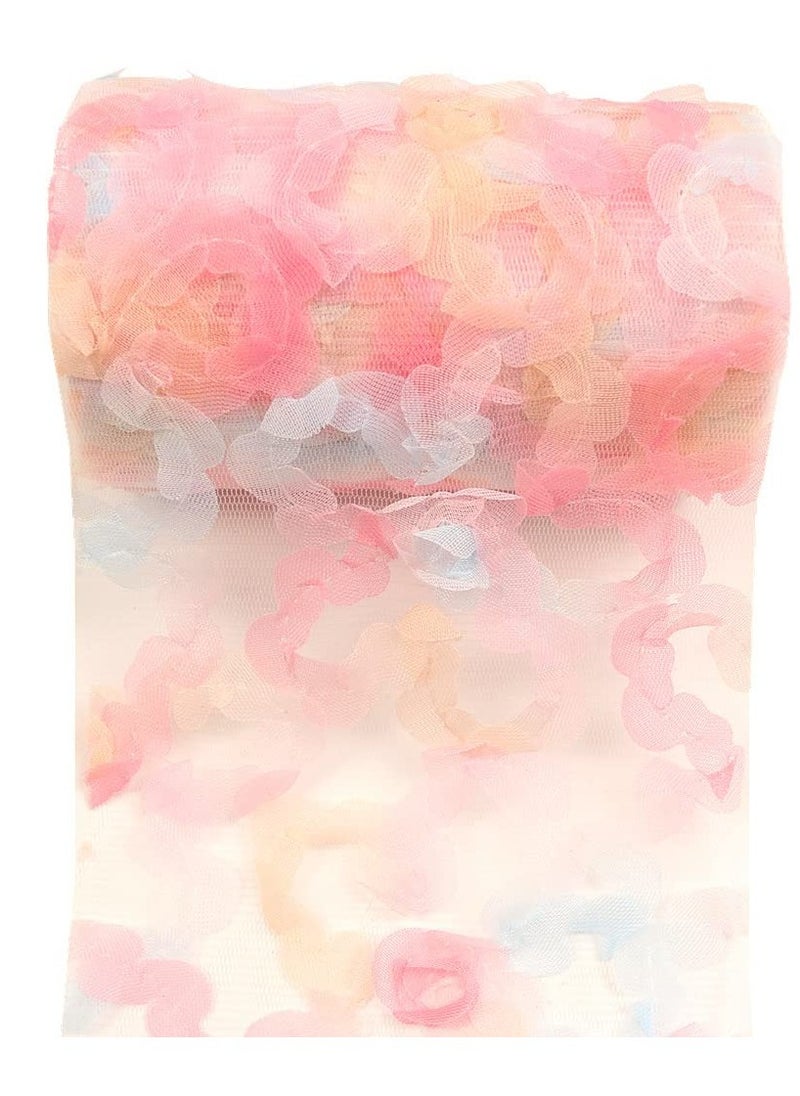 بيوينتي Gradient Pink Rose Tulle Rolls 4.7 x 10 Yards - Perfect for Wedding Decorations, Gift Bows, Craft Projects, Tutu Skirts  Costumes by Craft Forge  - Image 1