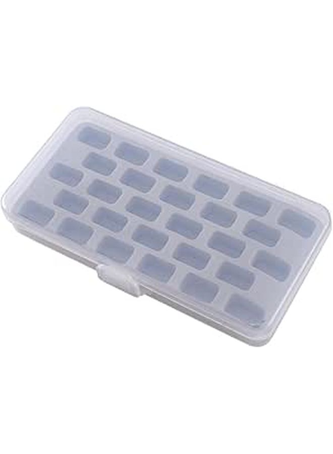 Abaodam 28 Compartment Plastic Bobbin Case With Transparent Cover Sponge Insert Sewing Spool Organizer Box For Sewing Storage And Craft Supplies - Image 1