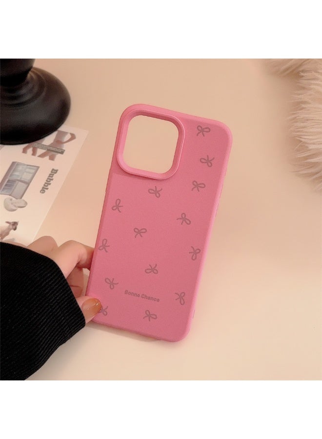 NIBEMINENT The Screen Is Filled With Bows Protective TPU Case Cover For iPhone 17 Pro, Rose Pink