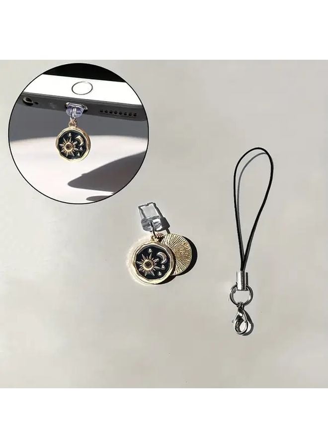 ستاري نايت هاتف غبار سدادة لآيفون 6 14 برو ماكس مع حبل متين سبائك الألومنيوم - Image 1