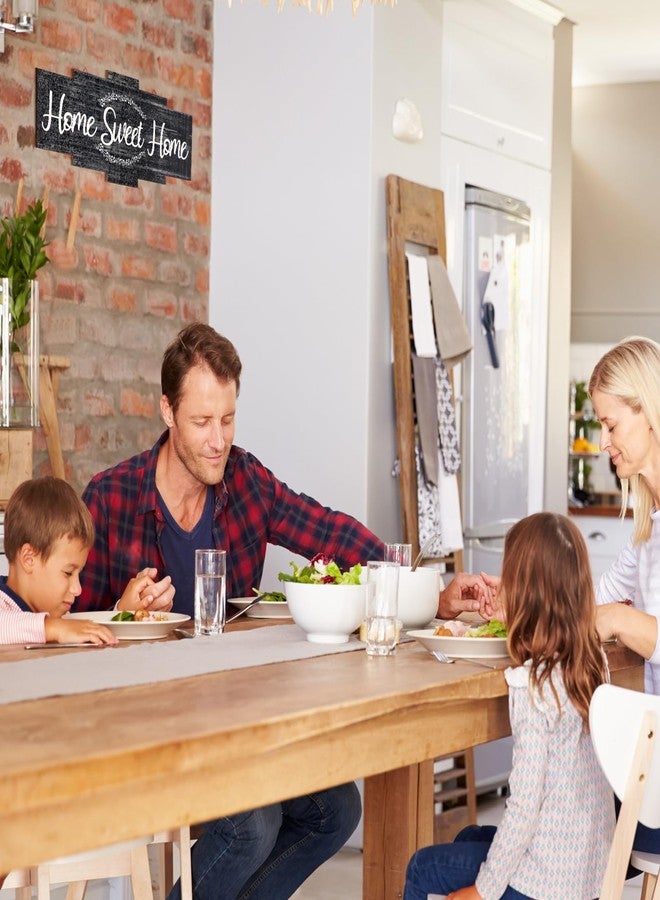 جيتك لوحة "المنزل هو المكان الأجمل" من جيتك، ديكور جداري خشبي ريفي، لوحة خشبية معلقة على الحائط لغرفة النوم، غرفة المعيشة، ديكور حفلات الزفاف (أسود) - Image 4