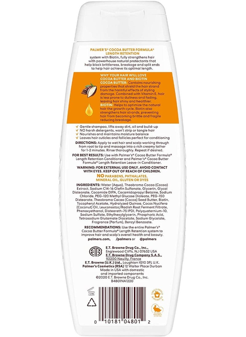PALMER'S - Palmer'S Cocoa Butter Formula Biotin Length Retention Shampoo - Image 1