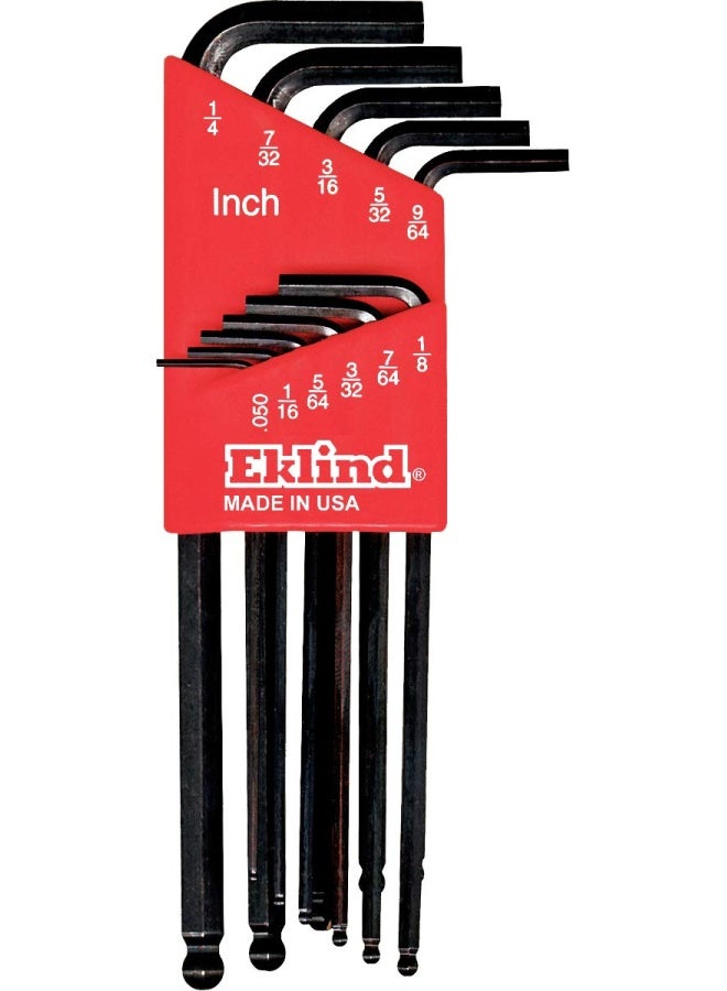 Eklind Tool  13211 Ball-Hex-L Key Allen Wrench - 11Pieces Set Sae Inch Sizes .050-1 4 Long Series - Image 1