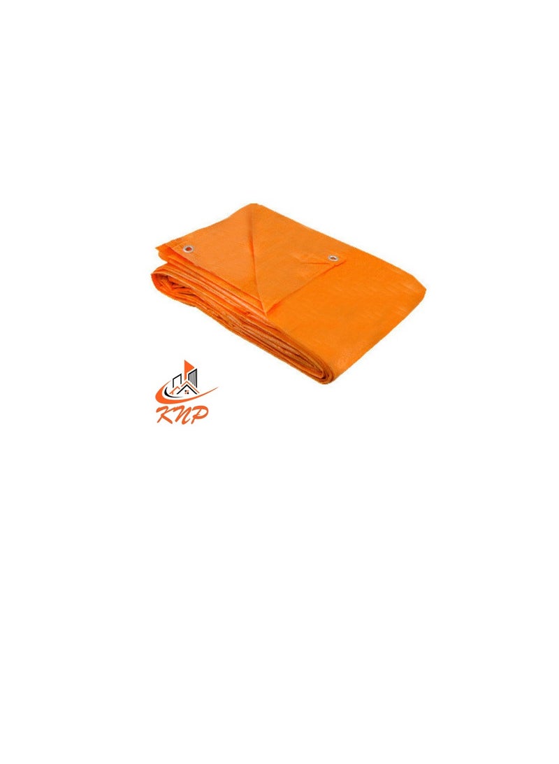 KNP Tarpaulin Sheet Orange Color 18 X 18ft 70GSM  - Image 1