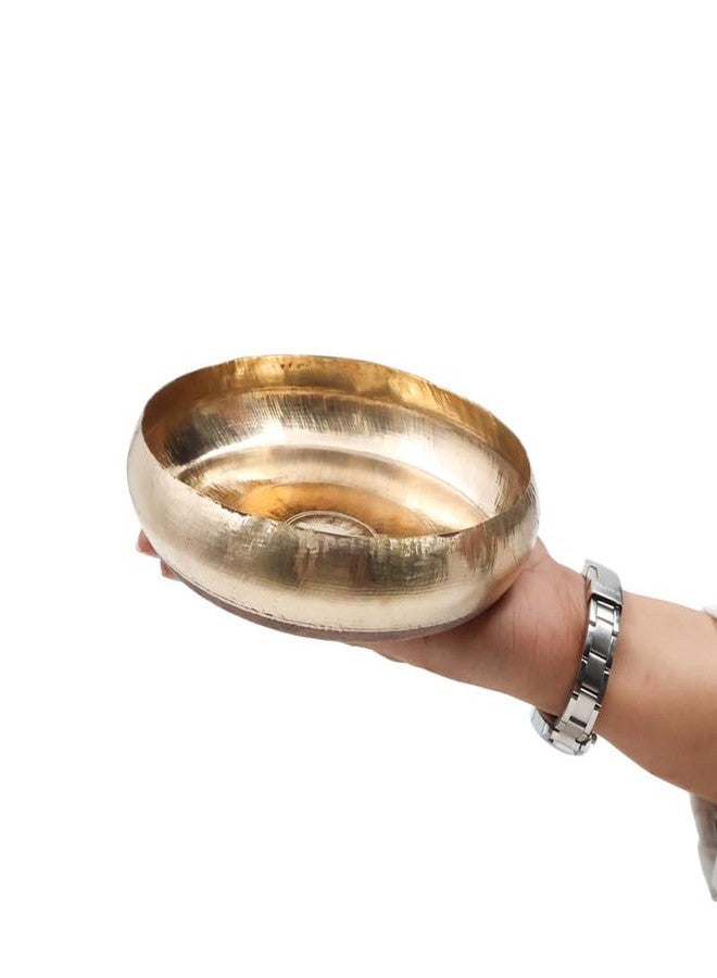 TORPPEZA وعاء حلوى دائري كبير من النحاس من TORPPEZA | وعاء أورلي للصلاة والهدايا (الحجم: 16.5 سم | الوزن: 195 غرام تقريبًا) - Image 4