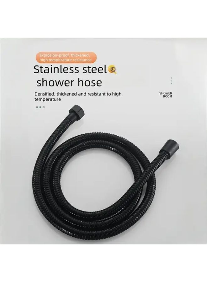 2 Piece Set High Pressure Showerheads with Water Boost Function Strong Water Flow One Click Operation Water Stop Feature Three Levels Large Water Output Bathroom Accessories White Shower and Hose - Image 5