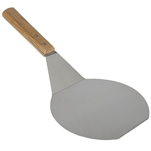 Homi styles Extra-Large Stainless Steel Wide Spatula Turner Strong Wooden Handle - Dishwasher Safe Kitchen Utensil - Heavy Duty Oversized Metal Lifter Grilling, Cooking, Baking Cake & Cookies pancake spatula - Image 1